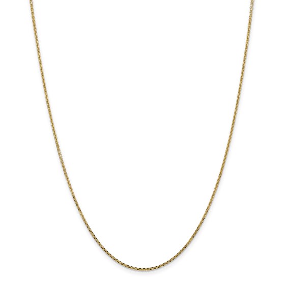 14k Gold 1.3 mm Solid Diamond-cut Cable Chain Necklace - 24 in. 14k Gold 1.3 mm Solid Diamond-cut Cable Chain Necklace - 24 in.